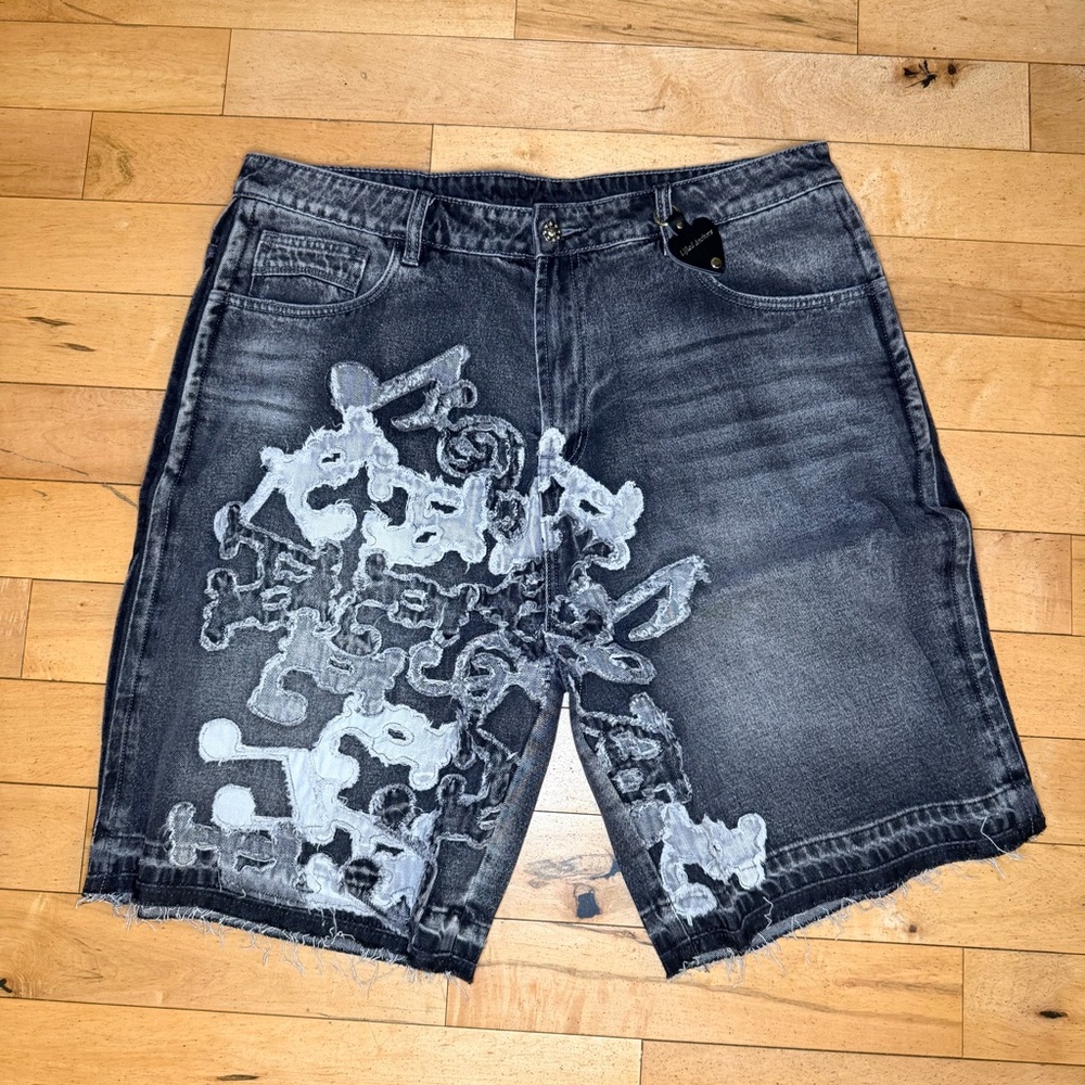 Lifted Anchors '''DE JA VU"DENIM SHORTS-BLACK" Size 38 MSRP $150
